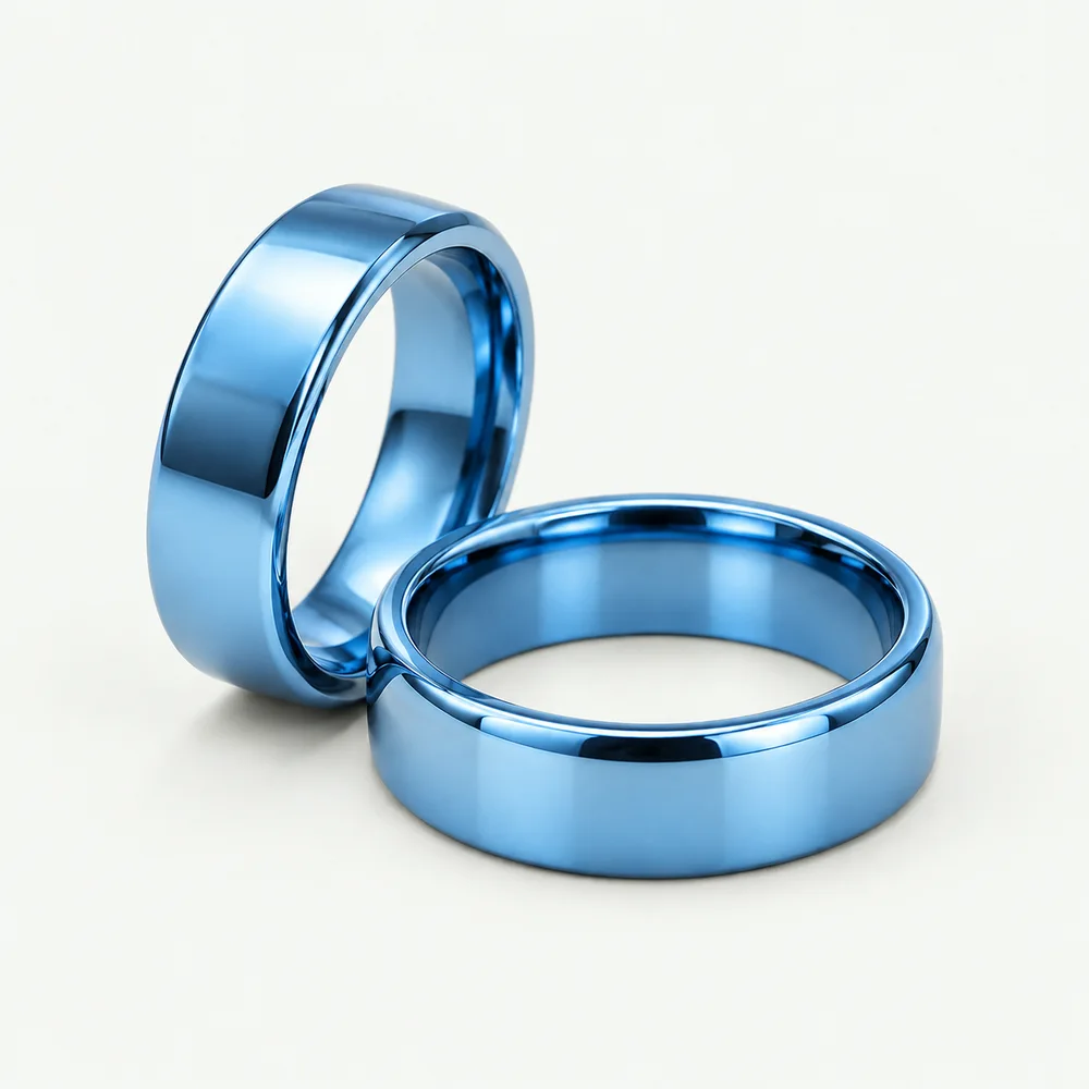Cozy Titanium Ring 6mm (light blue)